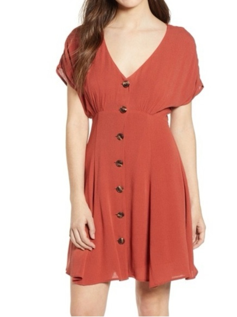 BP Prairie Button Front Mini Dress